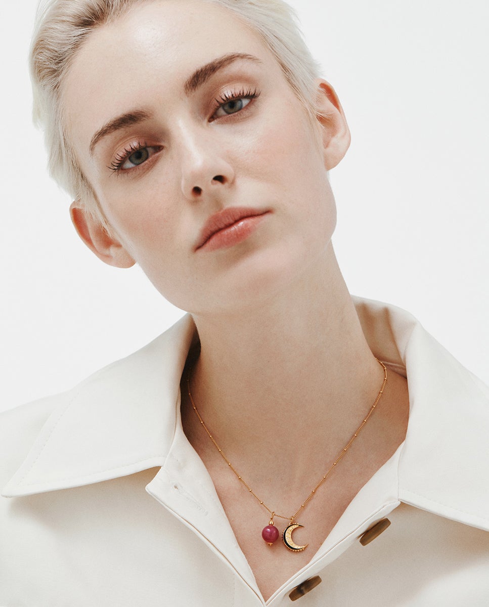 Charm de Jade Vermelho com Argola de Prata 925 Banhada em Ouro Amarelo de 18k Vermelho-5