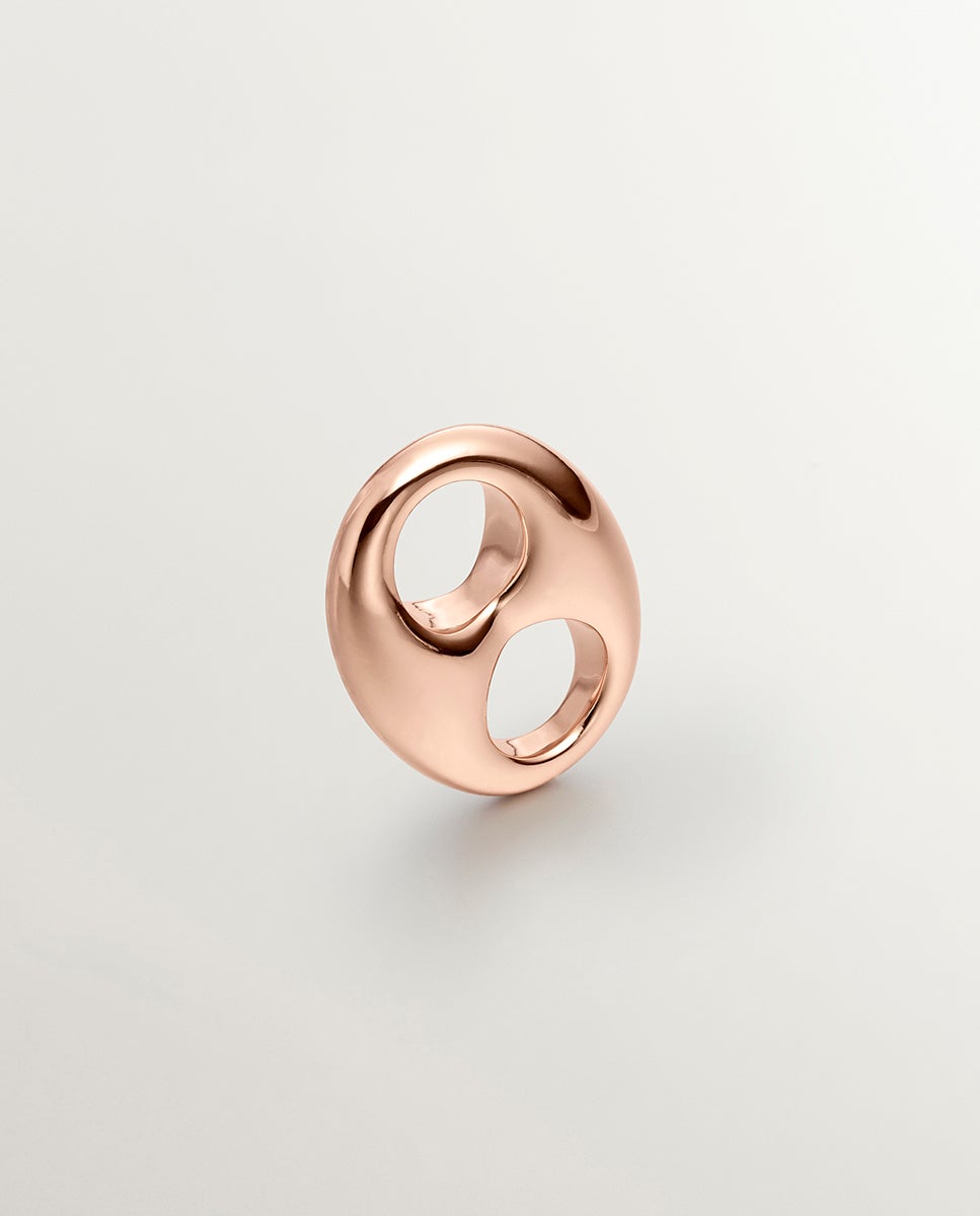 Charm de Prata 925 Banhada em Ouro Rosa de 18k Calabrote Rosa-1