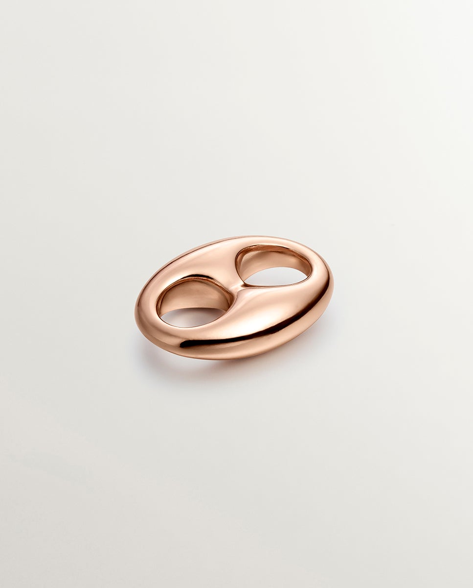 Charm de Prata 925 Banhada em Ouro Rosa de 18k Calabrote Rosa-3