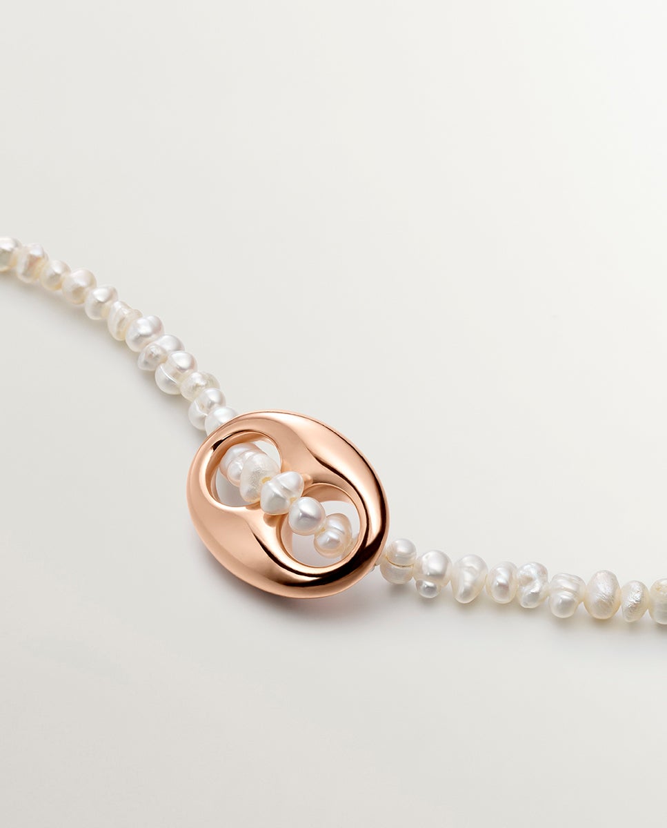 Charm de Prata 925 Banhada em Ouro Rosa de 18k Calabrote Rosa-5