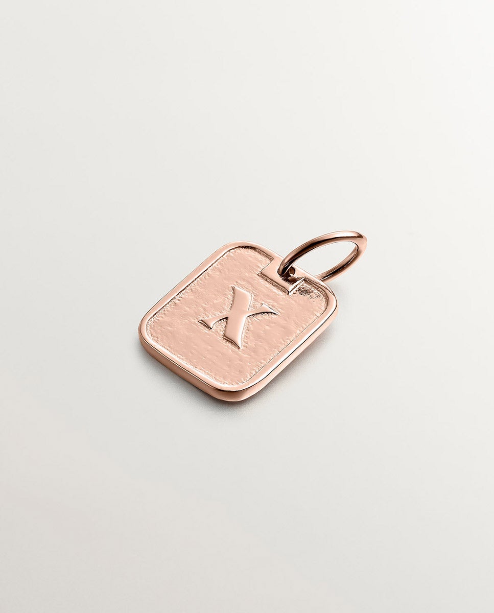 Charm de Prata 925 Banhada em Ouro Rosa de 18k com Número 1 Prata-1