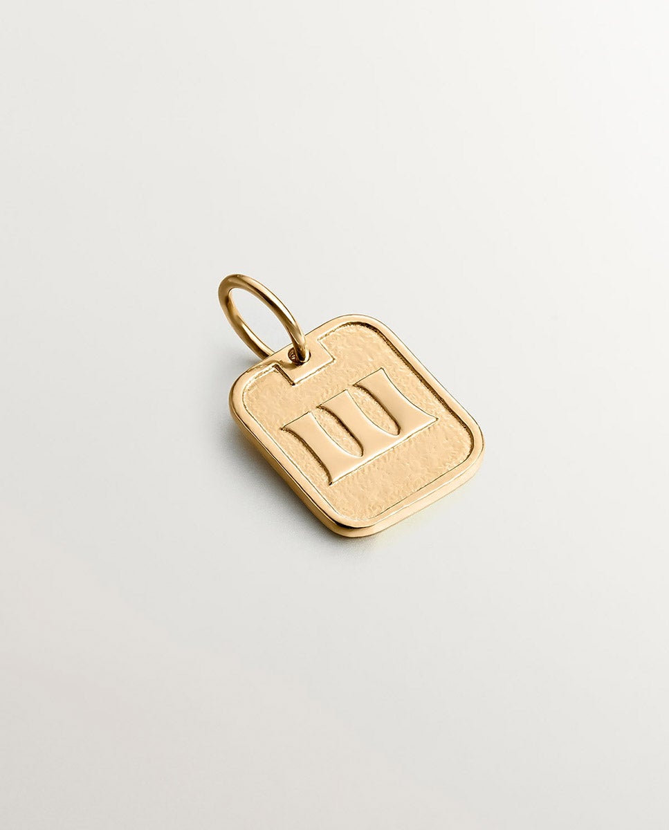 Charm de Prata 925 Banhada em Ouro Amarelo de 18k com Número 3 Ouro-1