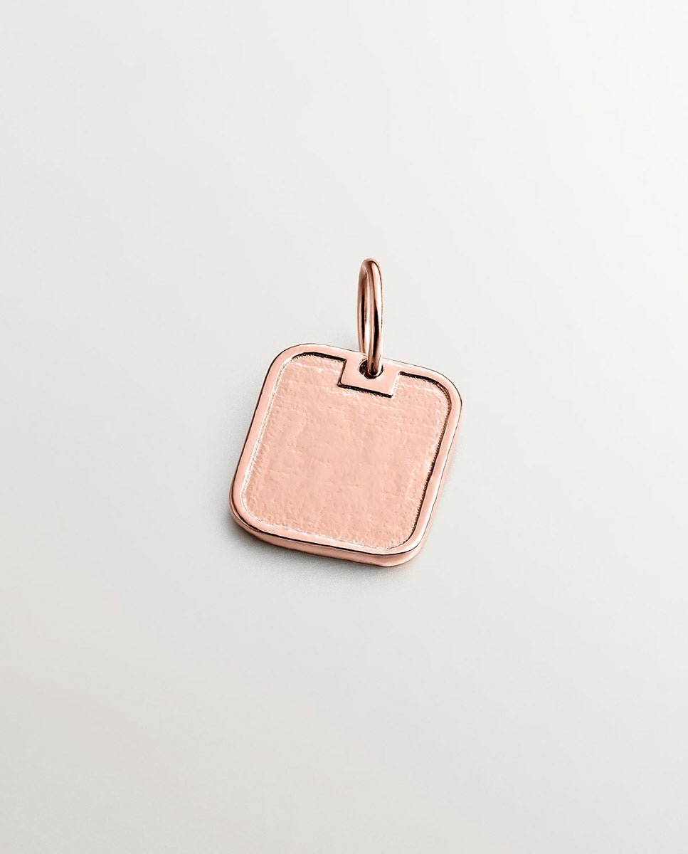 Charm de Prata 925 Banhada em Ouro Rosa de 18k com Número 3 Rosa-3