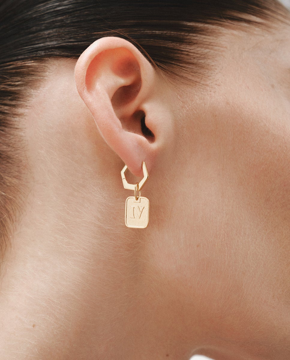 Charm de Prata 925 Banhada em Ouro Amarelo de 18k com Número 4 Ouro-2