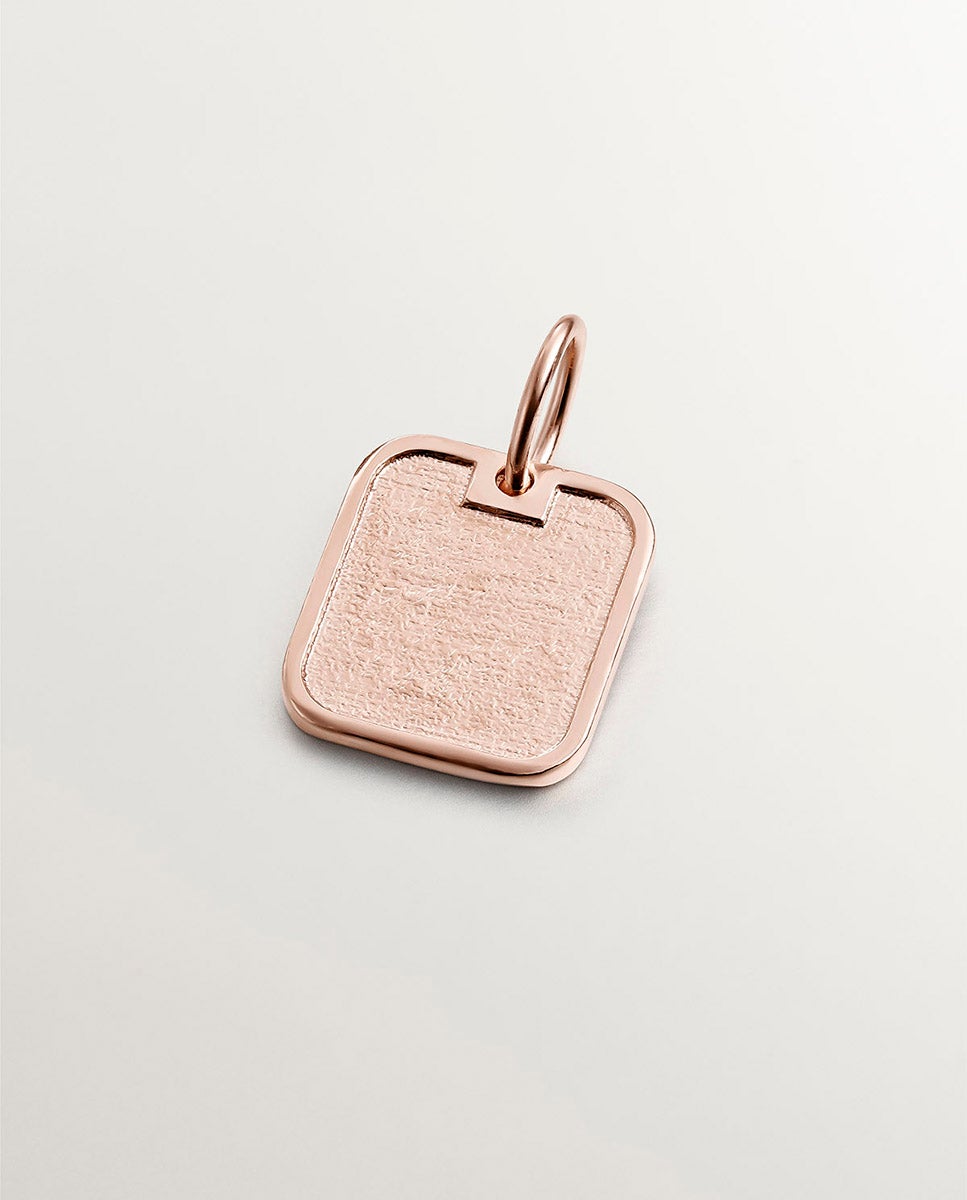 Charm de Prata 925 Banhada em Ouro Rosa de 18k com Número 5 Rosa-3