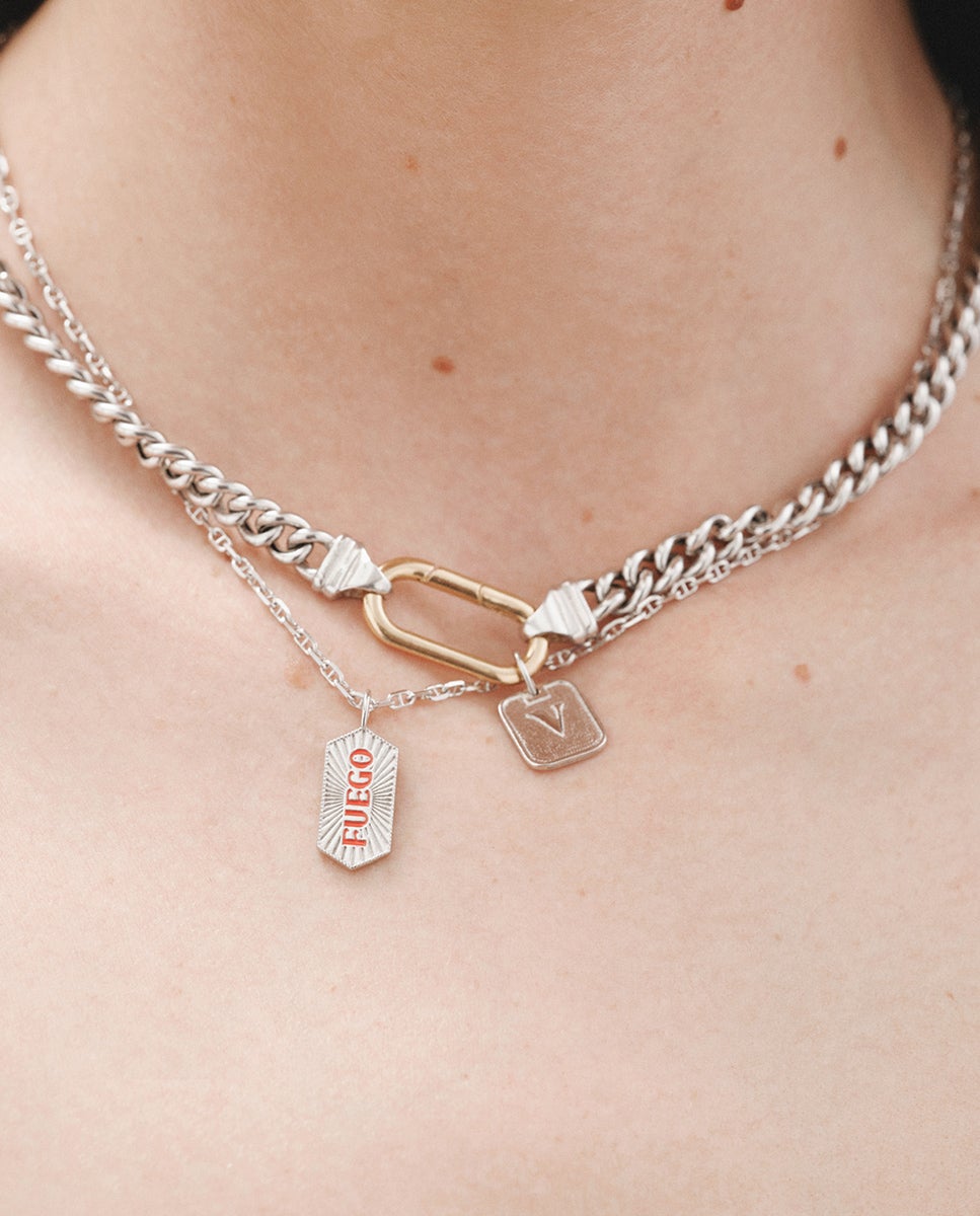 Charm de Prata 925 Banhada em Ouro Rosa de 18k com Número 5 Rosa-6