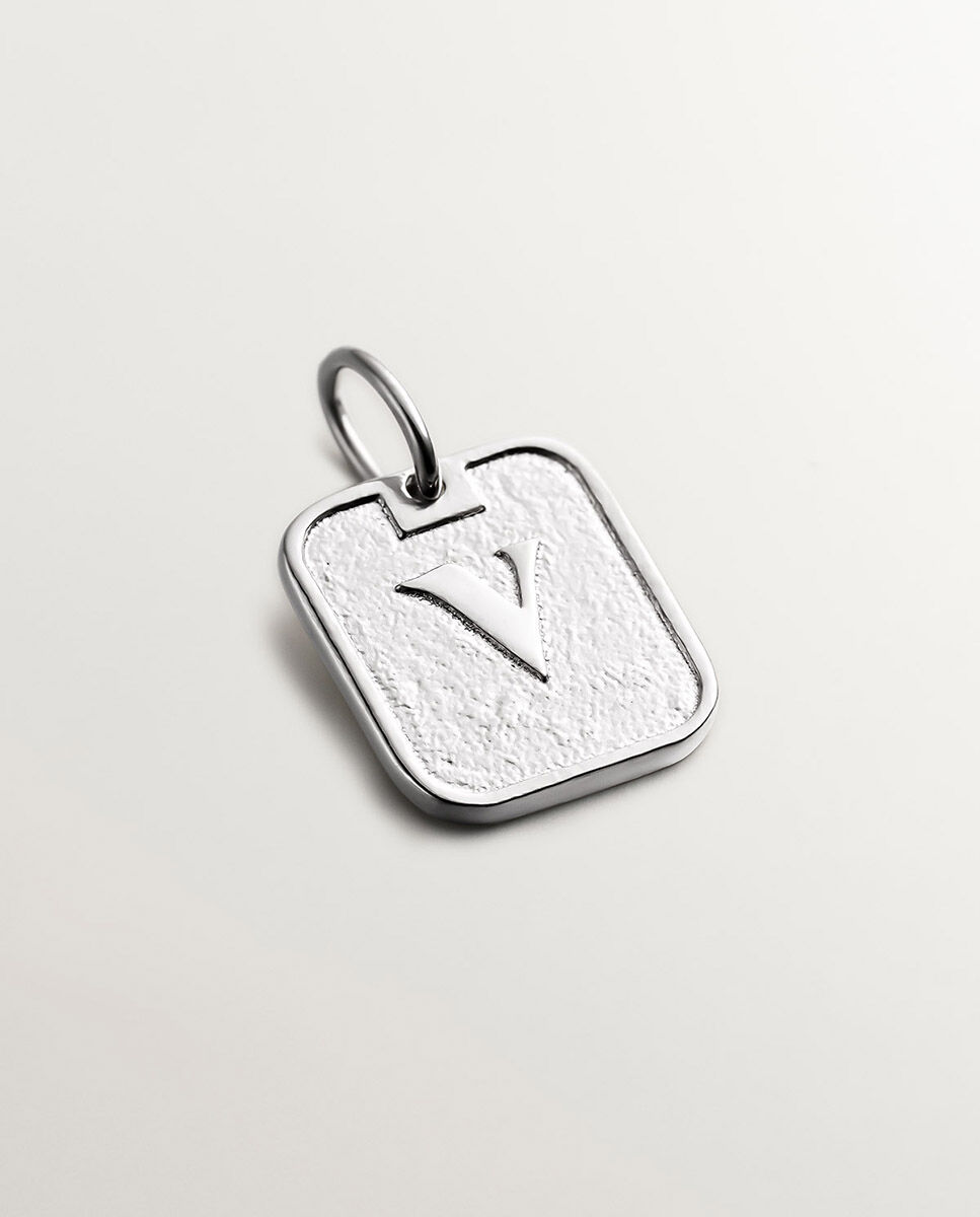 Charm de Prata com Número 5 Prata-1
