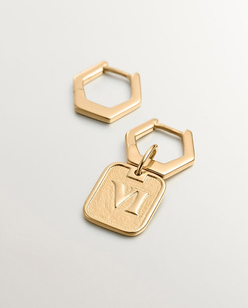 Charm de Prata 925 Banhada em Ouro Amarelo de 18k com Número 6 Ouro-5