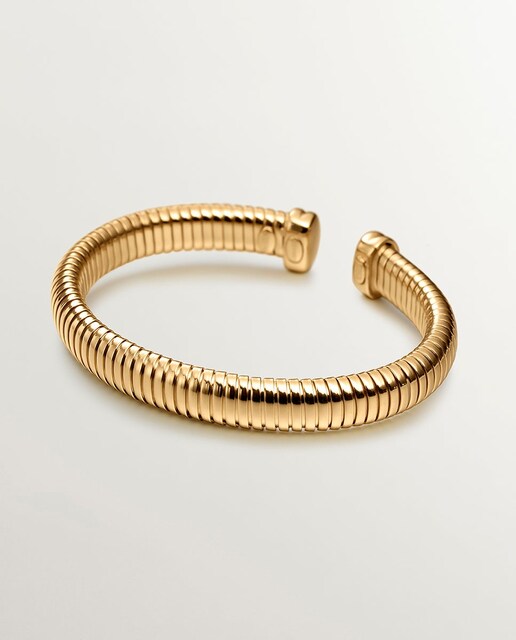 Imagem 0 de Pulseira Tubogas de Prata 925 Banhada em Ouro de 18K