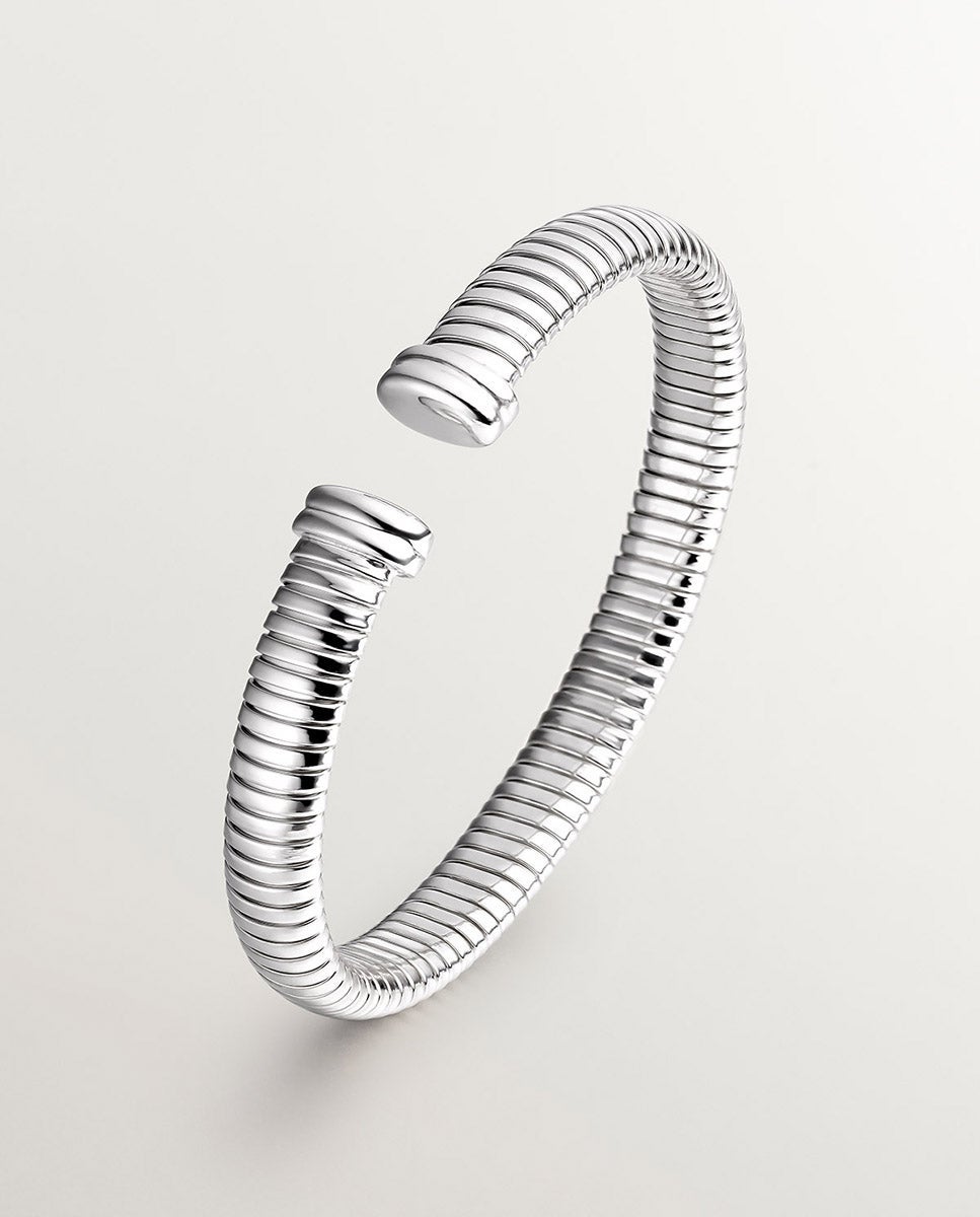 Pulseira com Elos Tubogas de Prata 925 Prata-3