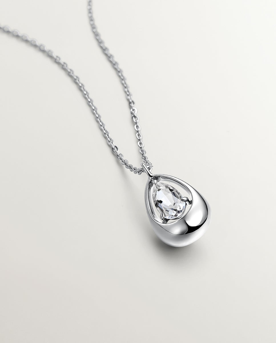 Pendente de Prata 925 com Quartzo Branco Branco-3