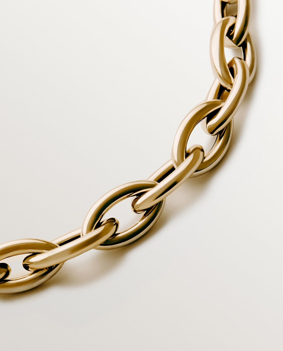 Corrente de Prata 925 Banhada em Ouro Amarelo de 18k de Elos Ovais Ouro-3