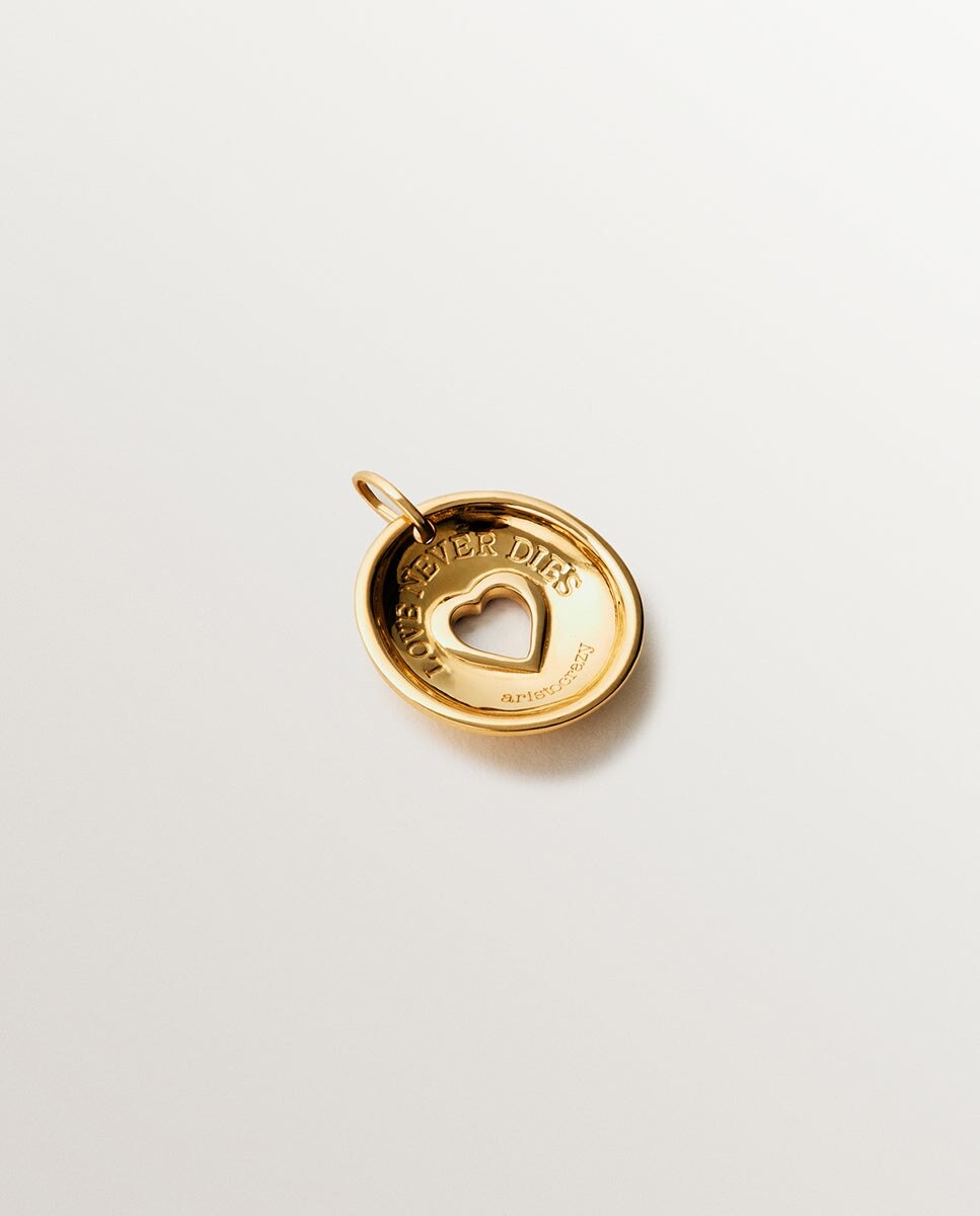 Charm de Prata 925 Banhada em Ouro Amarelo de 18k com Rodolitas Roxas e Topázios Brancos Roxo-3