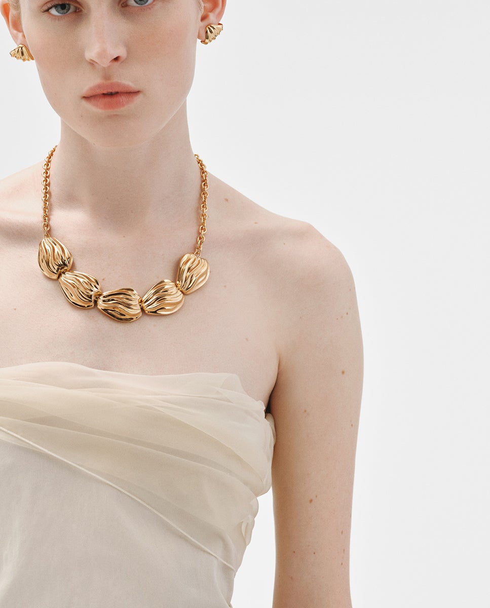 Colar de Prata 925 Banhada em Ouro Amarelo de 18k com Textura Ouro-6