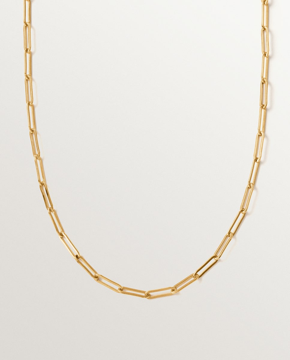 Corrente Comprida de Prata 925 Banhada a Ouro de 18k Ouro-1