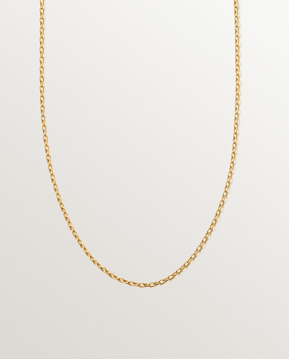 Corrente Comprida de Prata 925 Banhada a Ouro de 18k Ouro-1