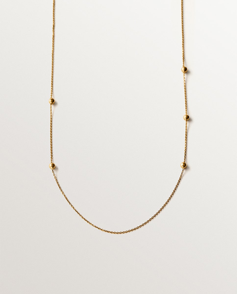 Pendente de Prata 925 Banhada em Ouro Amarelo de 18k com Esferas Ouro-1
