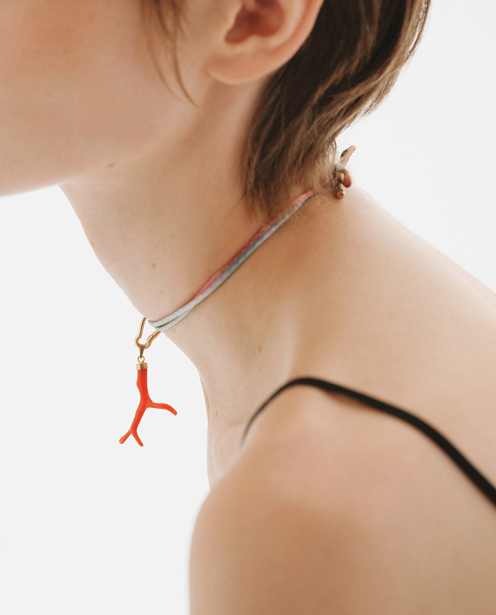 Charm com Coral Natural Vermelho-4