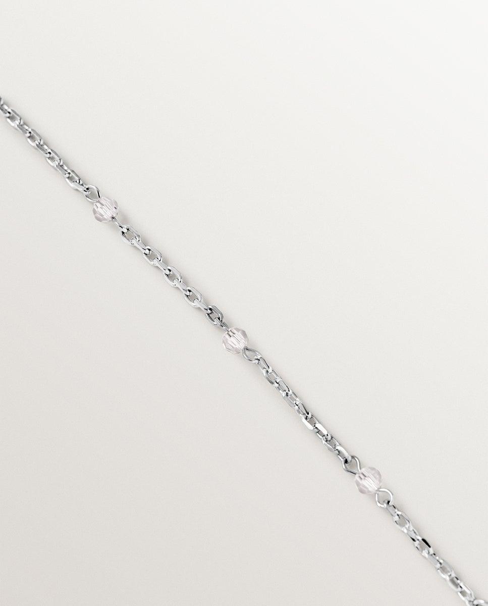 Corrente com Pendentes de Pérolas Barrocas e Cristais Branco-3