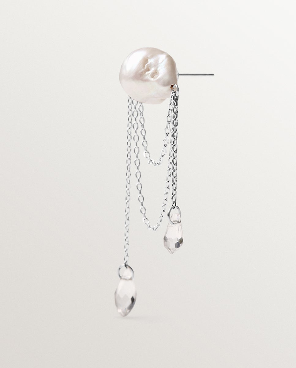 Pendentes Grandes com Pérolas Barrocas e Cristais Branco-3