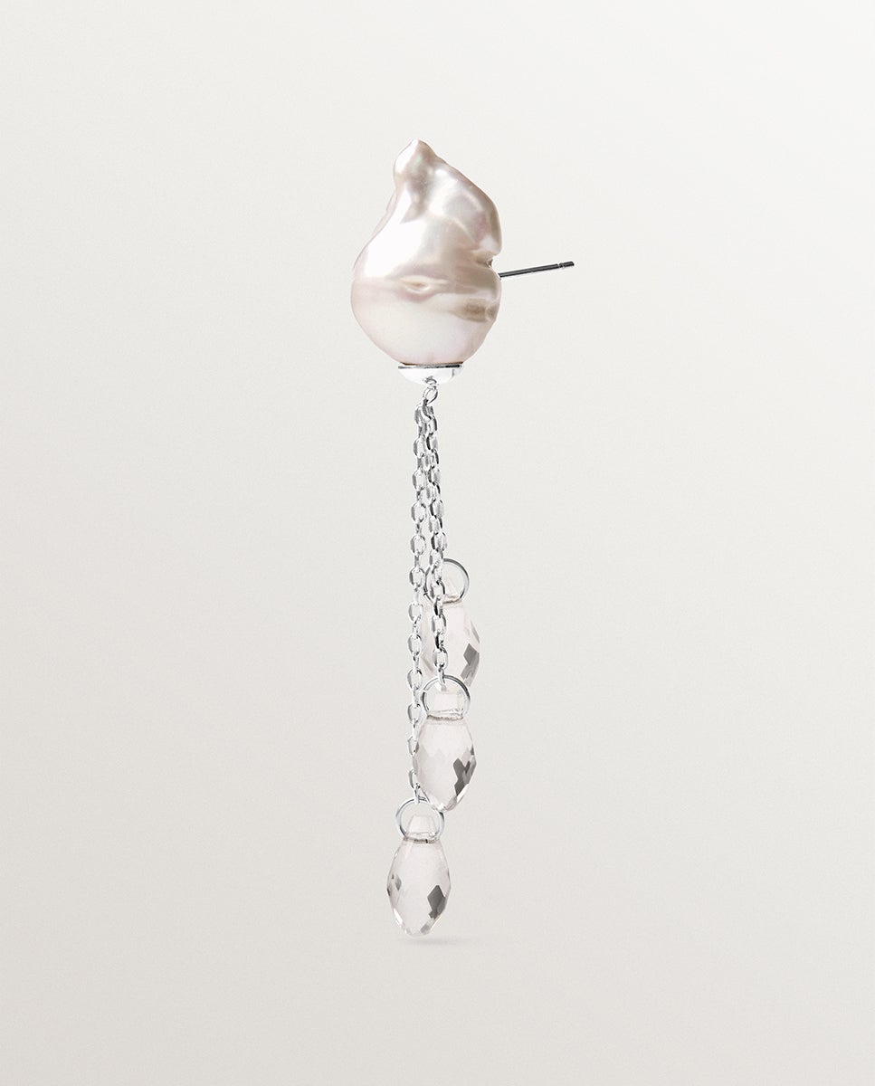 Pendentes Grandes com Pérolas Barrocas e Cristais Branco-3