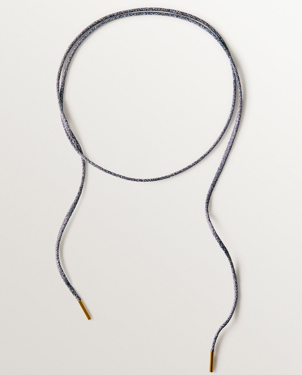 Imagem 0 de Colar Azul com Acabamentos em Prata 925