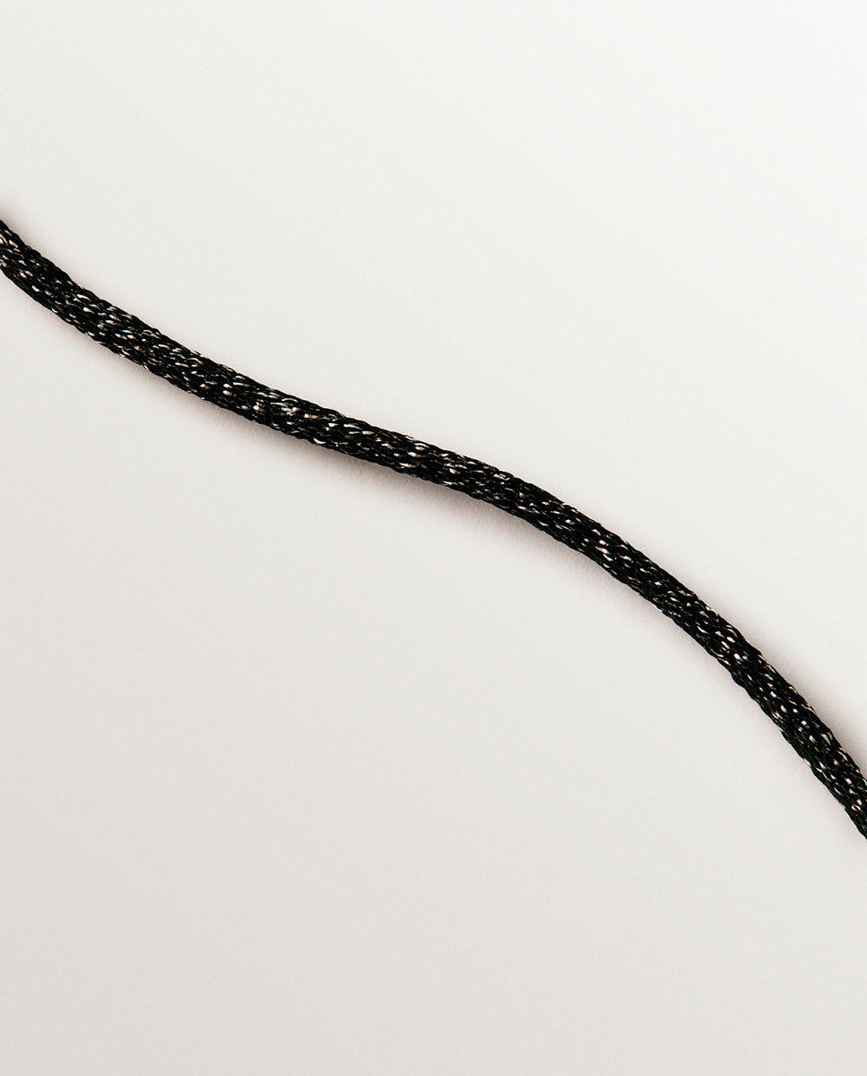 Colar em Preto com Acabamentos em Prateado 925 Preto / Prata-3