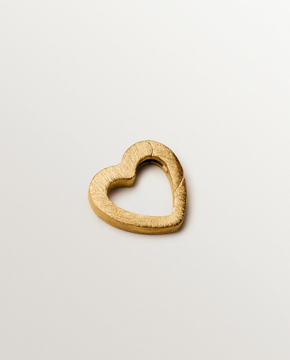 Imagem 0 de Amor Coração de Prata Banhada em Ouro Amarelo de 18k