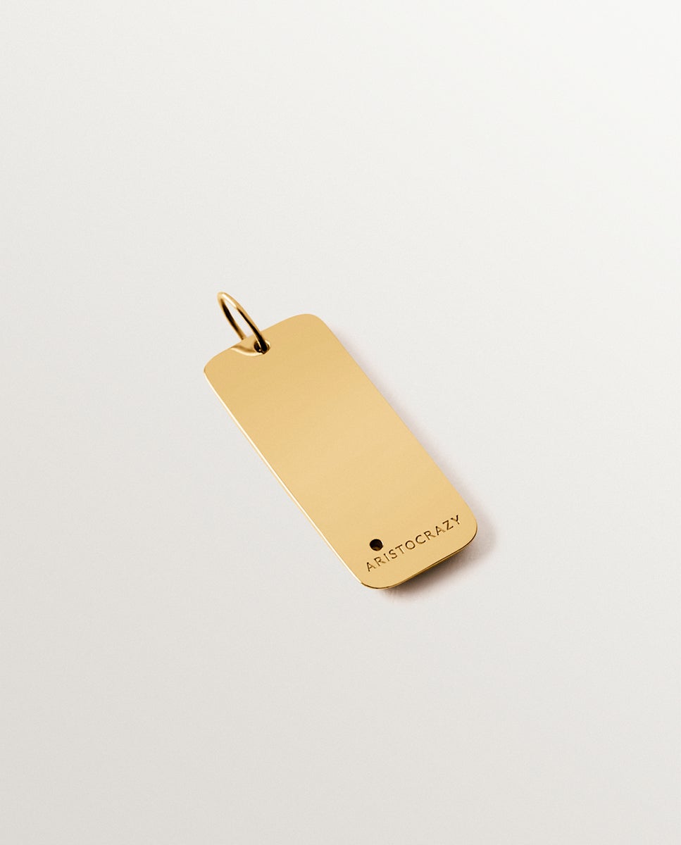 Charm de Prata 925 Banhada em Ouro Amarelo de 18k com Zircon Transparente-3