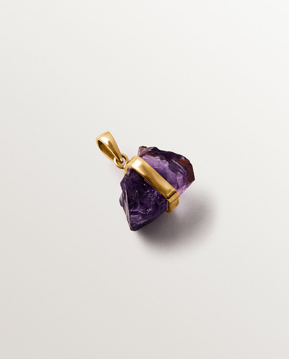 Charm Pedra de Nascimento Fevereiro com Ametista Roxo-3