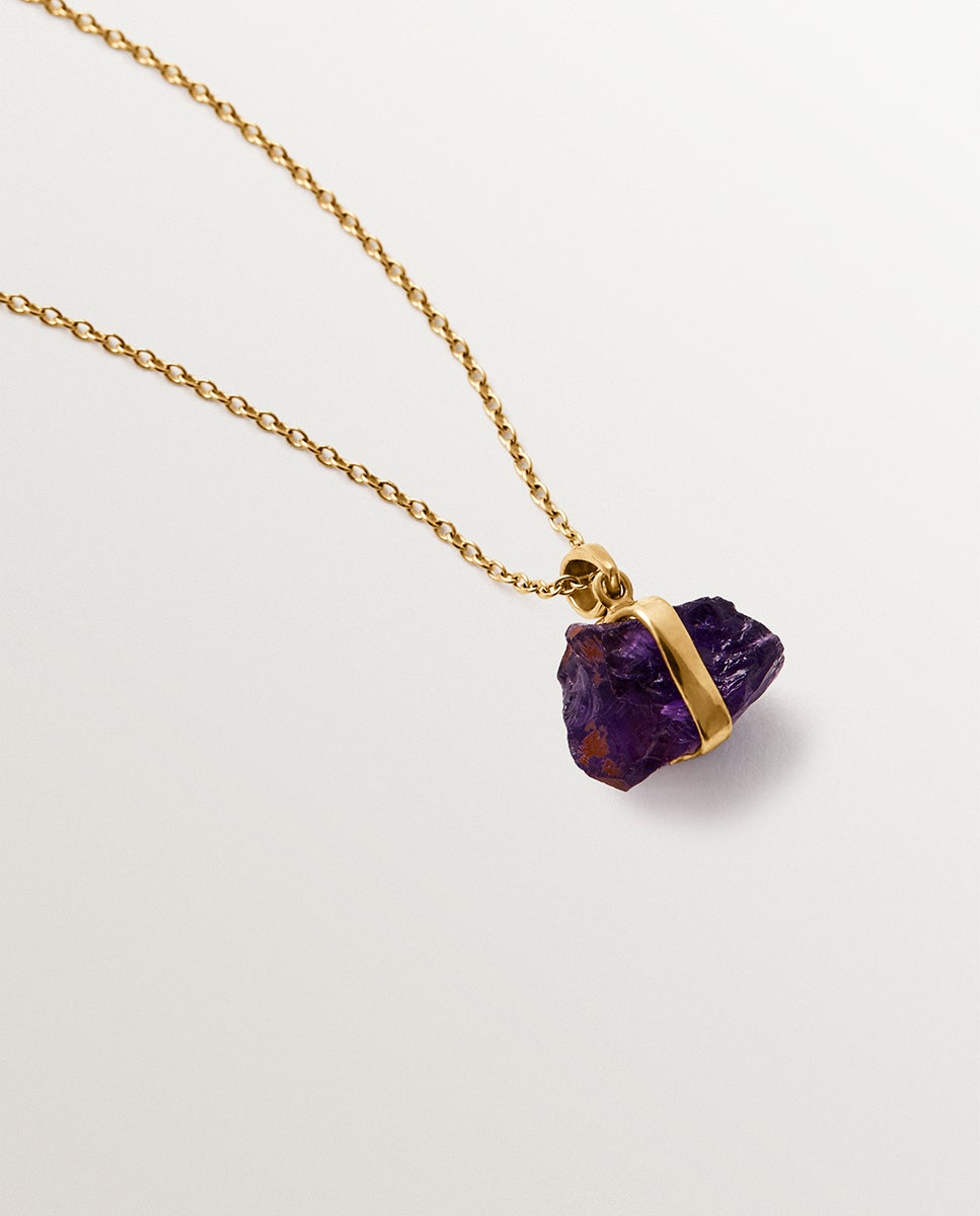 Charm Pedra de Nascimento Fevereiro com Ametista Roxo-5