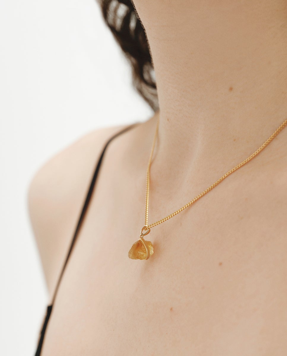 Charm Pedra de Nascimento Novembro com Citrino Amarelo Âmbar-4