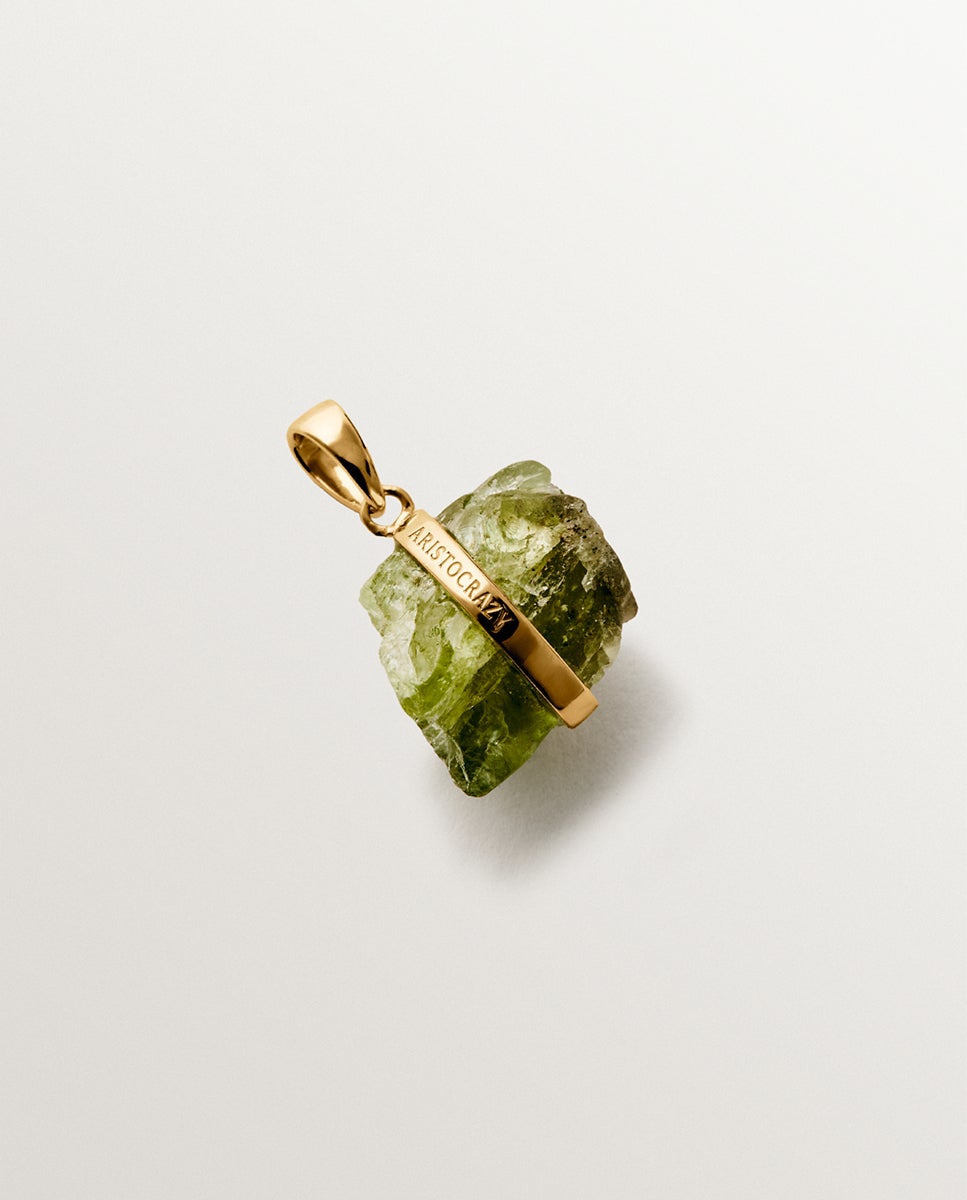 Charm Pedra de Nascimento Agosto com Peridoto em Verde Dourado-1