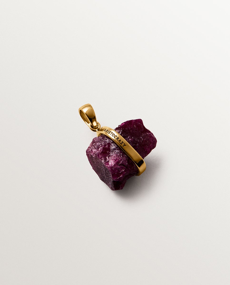 Charm Pedra de Nascimento Julho com Rubi Roxo-3