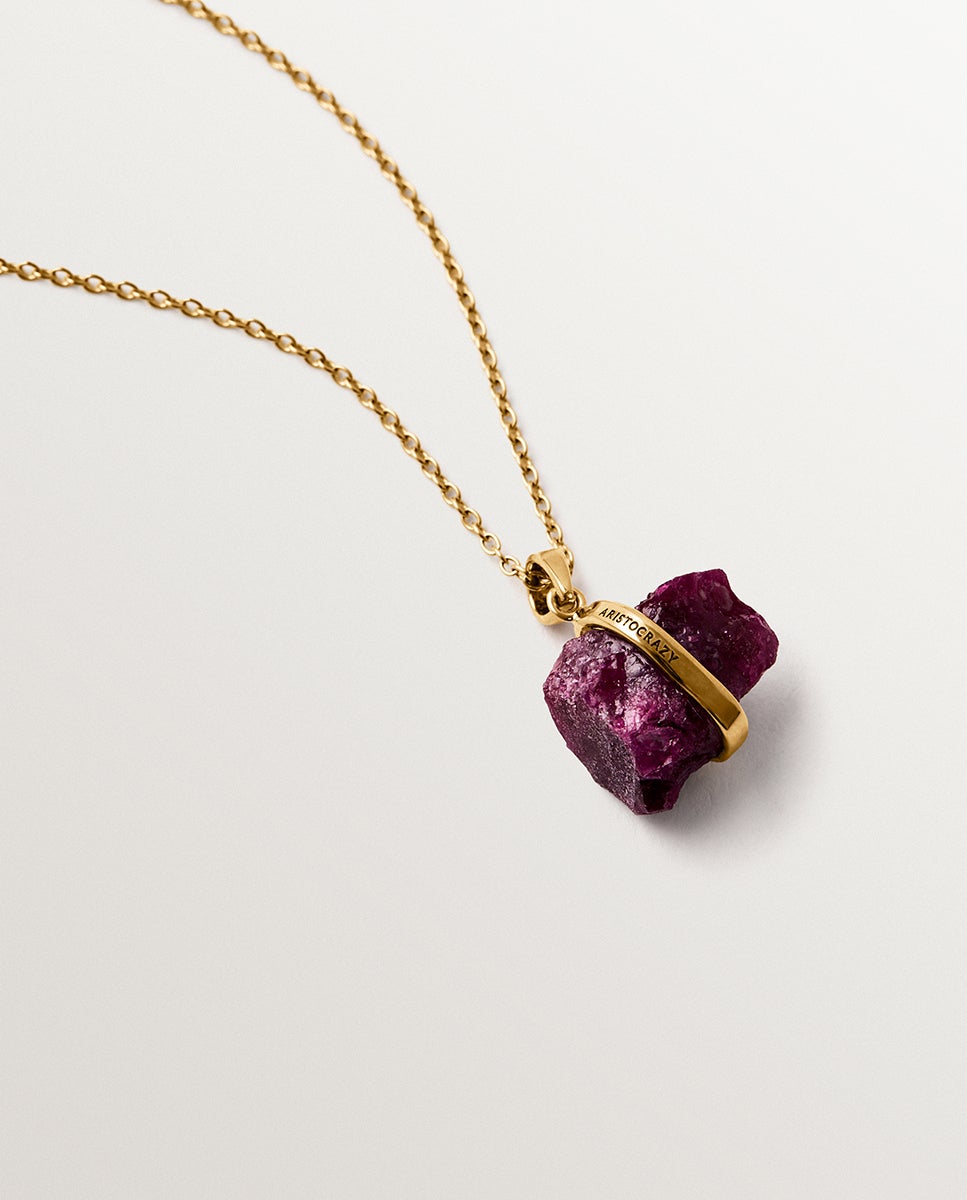 Charm Pedra de Nascimento Julho com Rubi Roxo-5