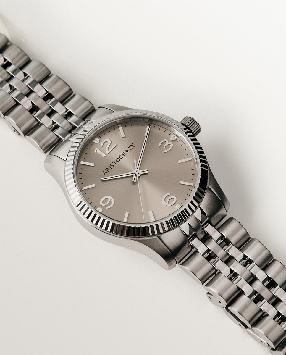 Relógio St. Barth Armis com Bracelete de Aço em Cinzento e Mostrador Acinzentado Cinzento-2