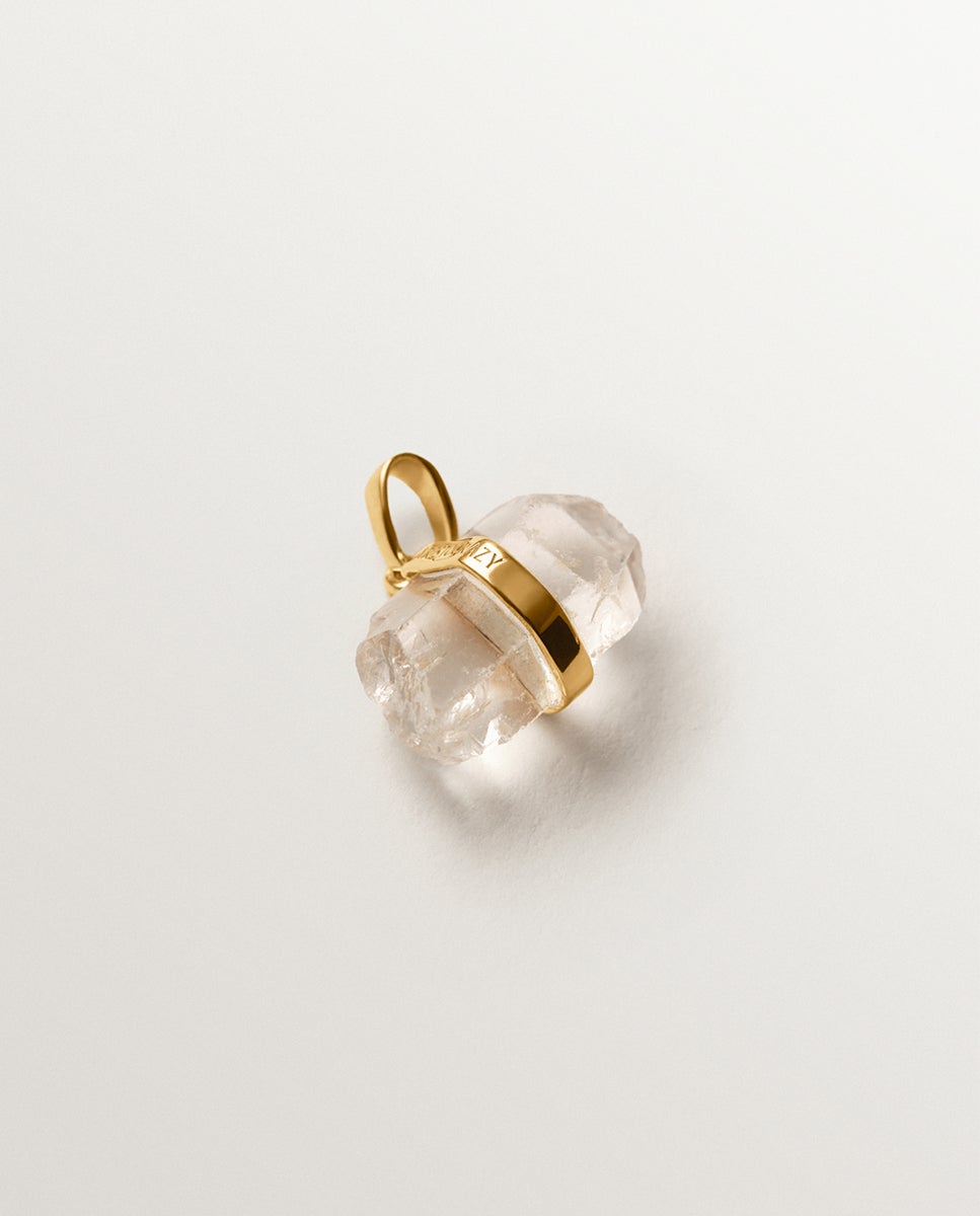 Imagem 0 de Charm Pedra de Nascimento Abril com Quartzo Branco