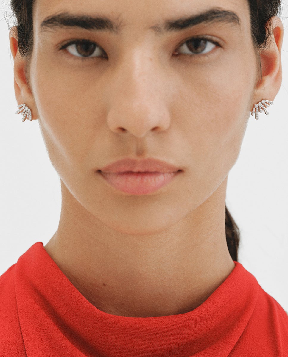 Earcuff de Prata 925 com Diamantes Lab Grown Prata-4