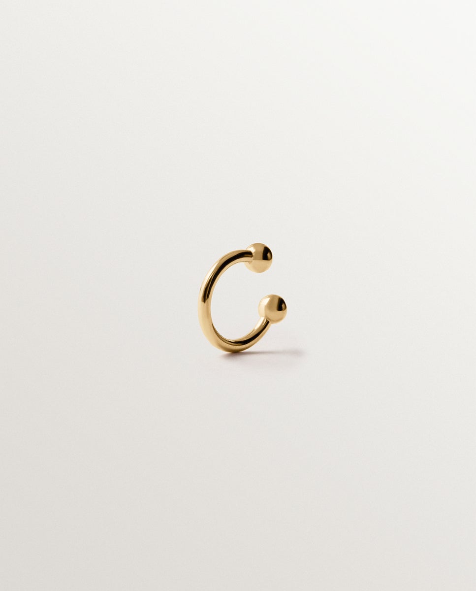 Imagem 0 de Piercing Liso de Prata 925 Banhada em Ouro Amarelo de 18k