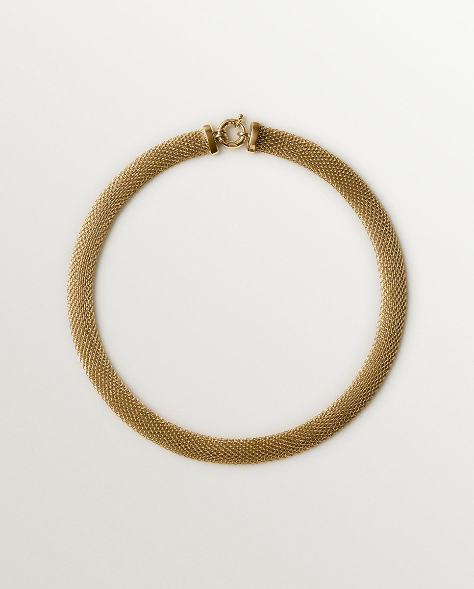 Imagem 0 de Colar de Malha Banhado em Ouro Amarelo