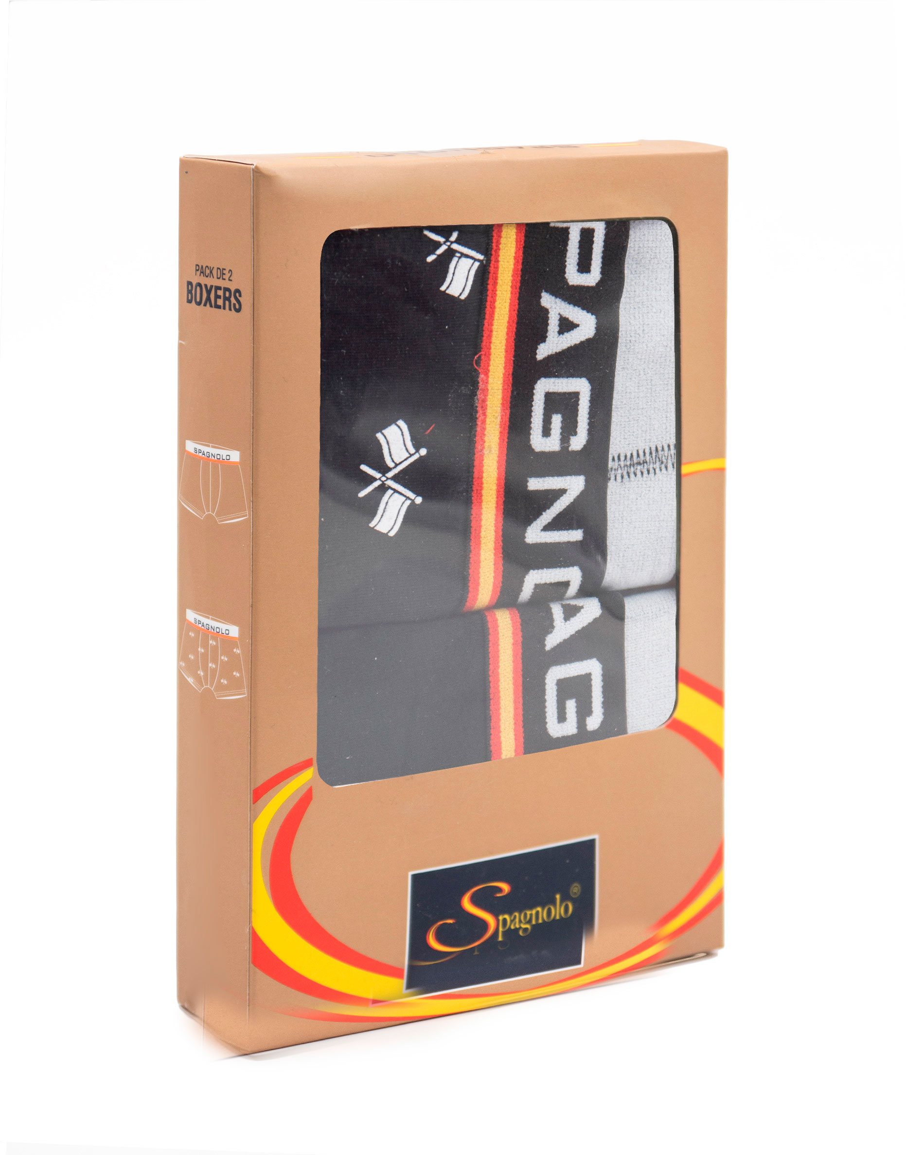 Pack de Boxers de Malha em Preto Preto / Branco-4