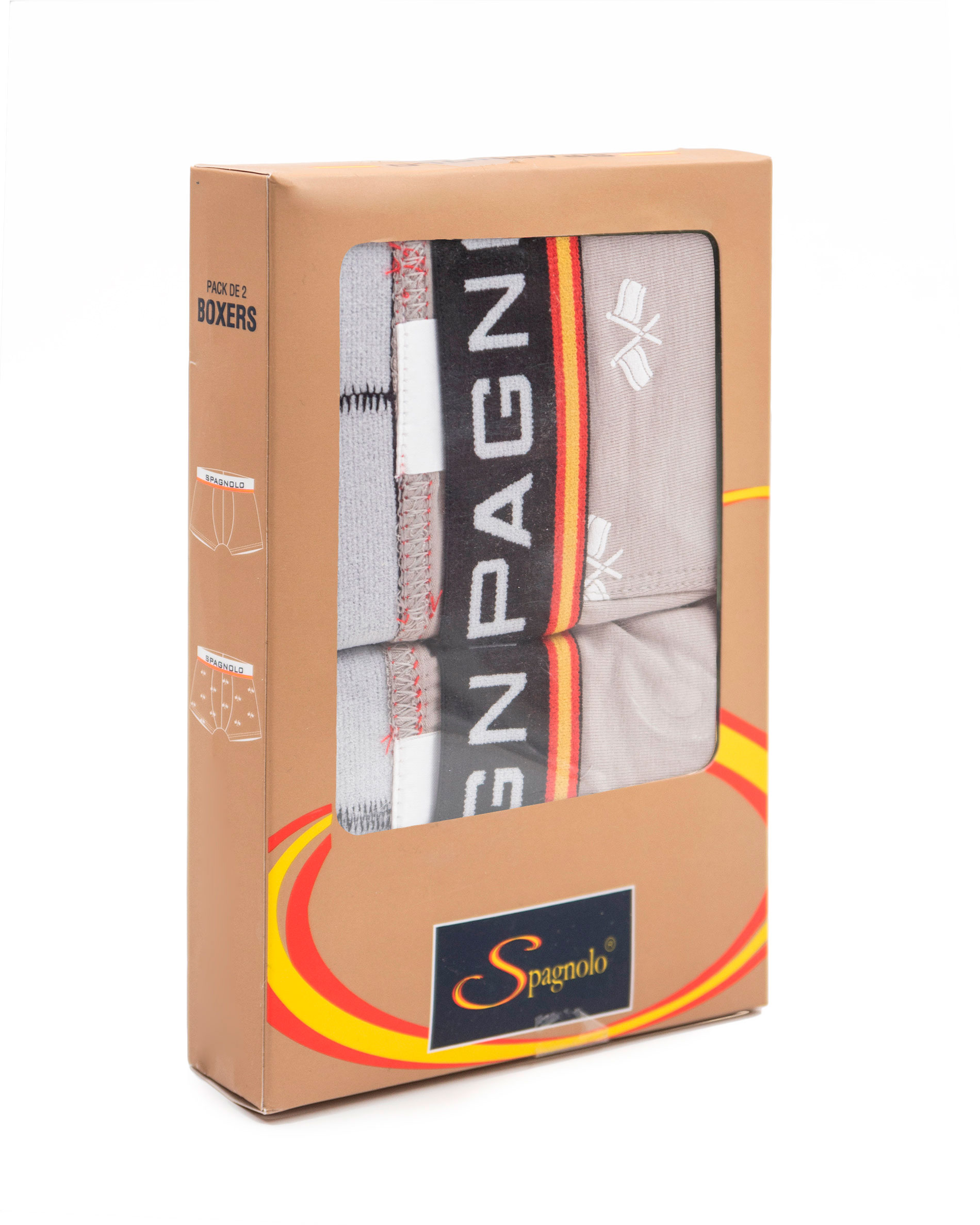 Pack de Boxers de Malha em Cinzento Cinzento-claro-3