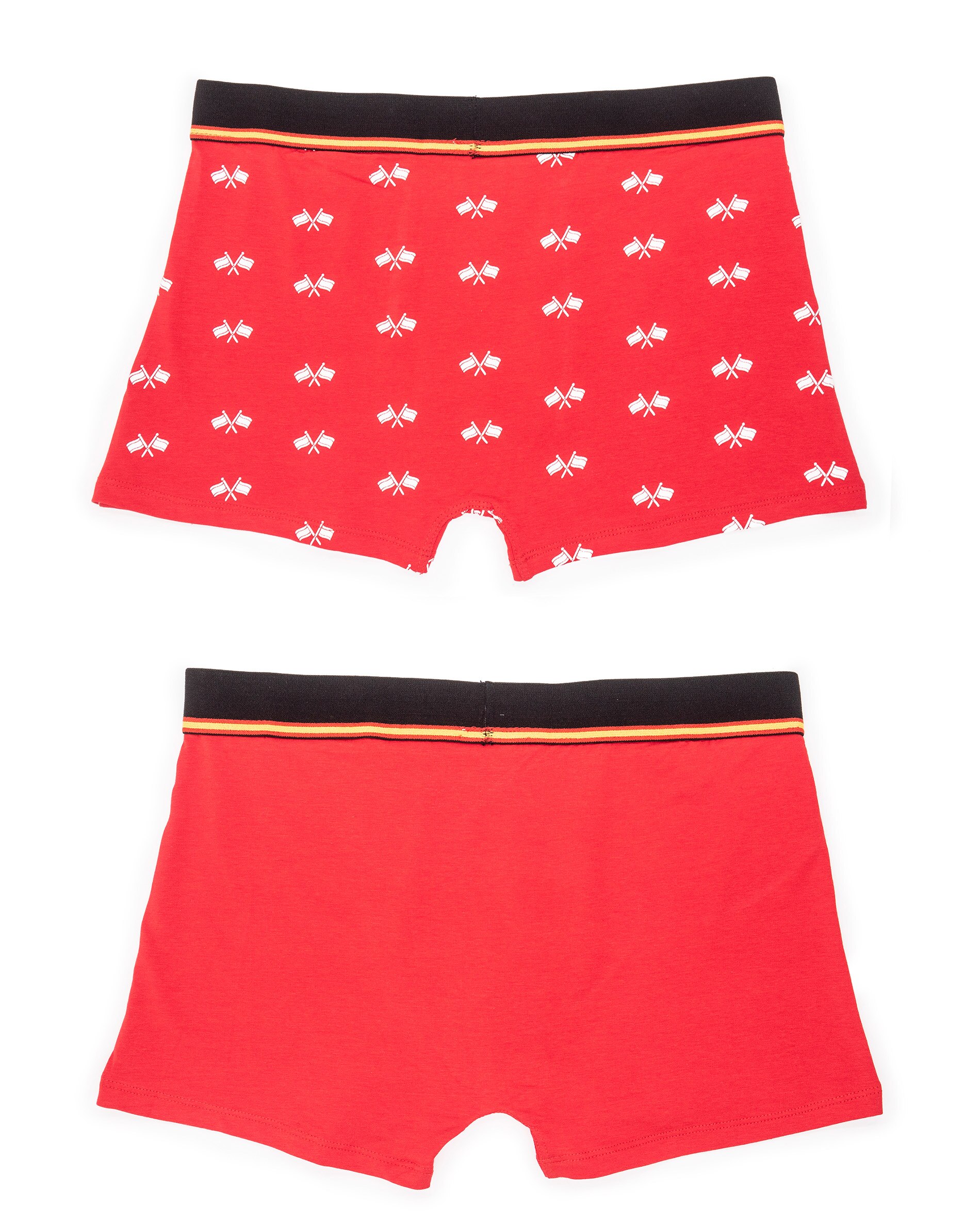 Pack de Dois Boxers de Malha em Vermelho Vermelho / Branco-3