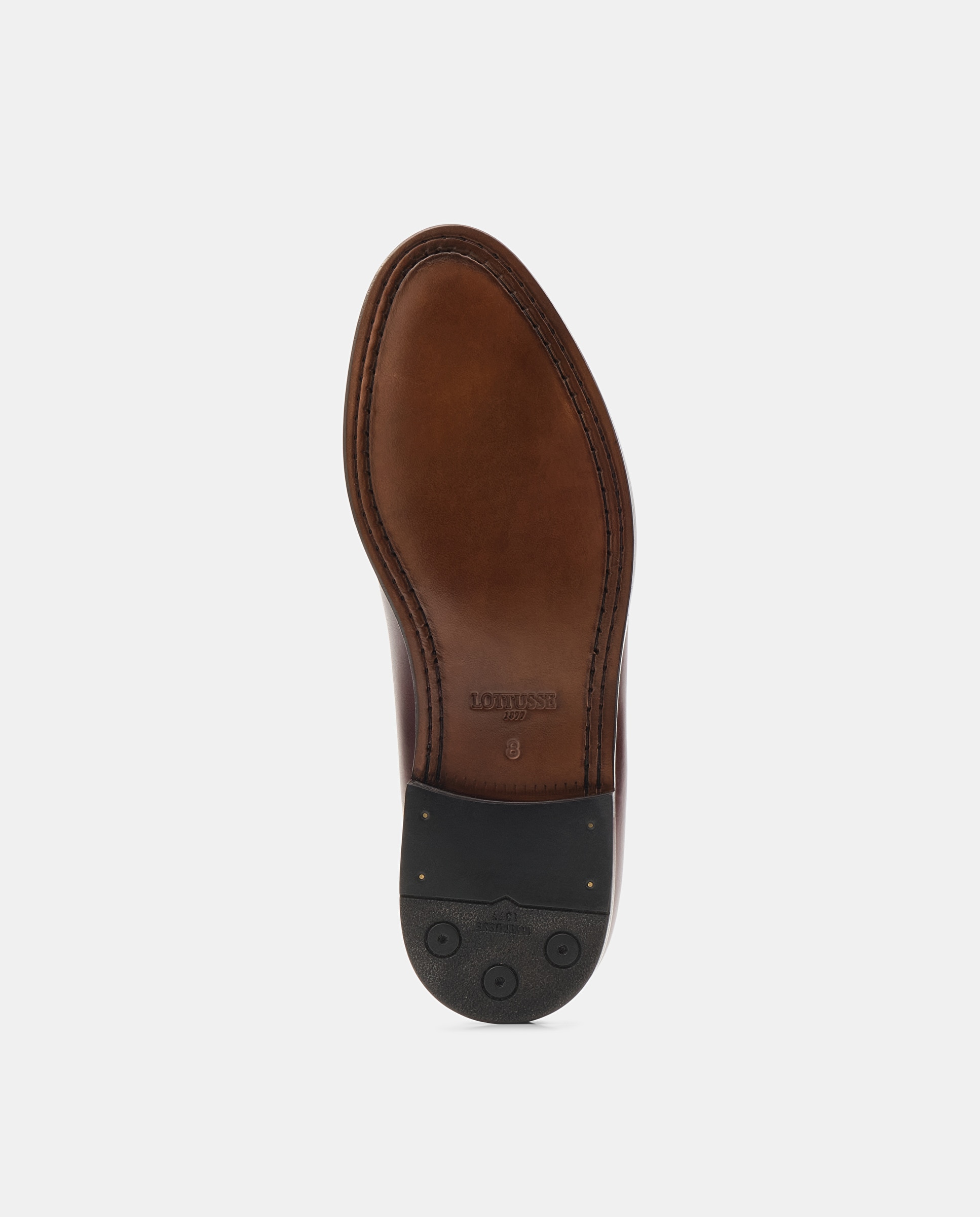 Mocassins com Borlas em Pele Class Bordeaux-5