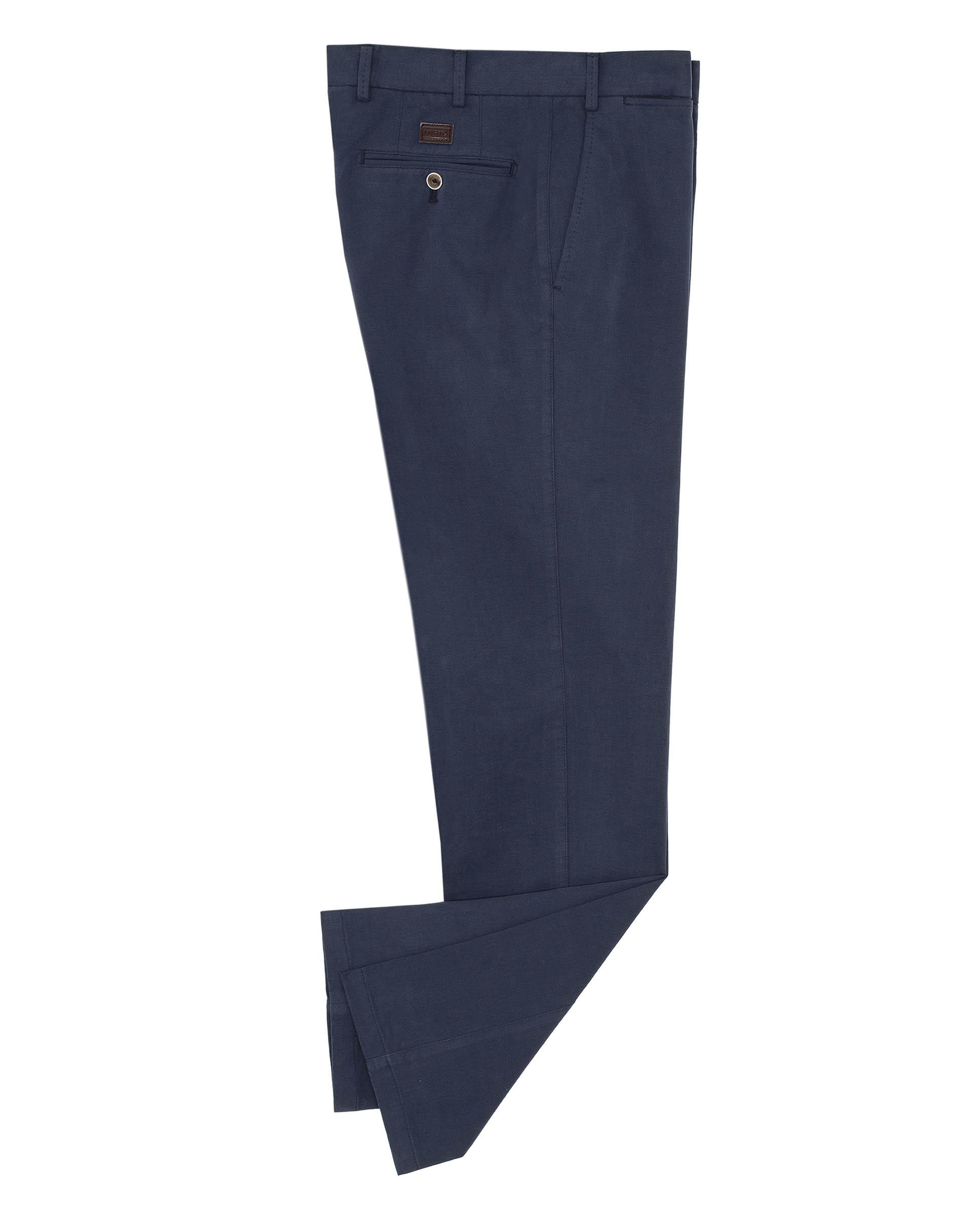 Calças Casual e Regular Fit de Algodão Preto-4