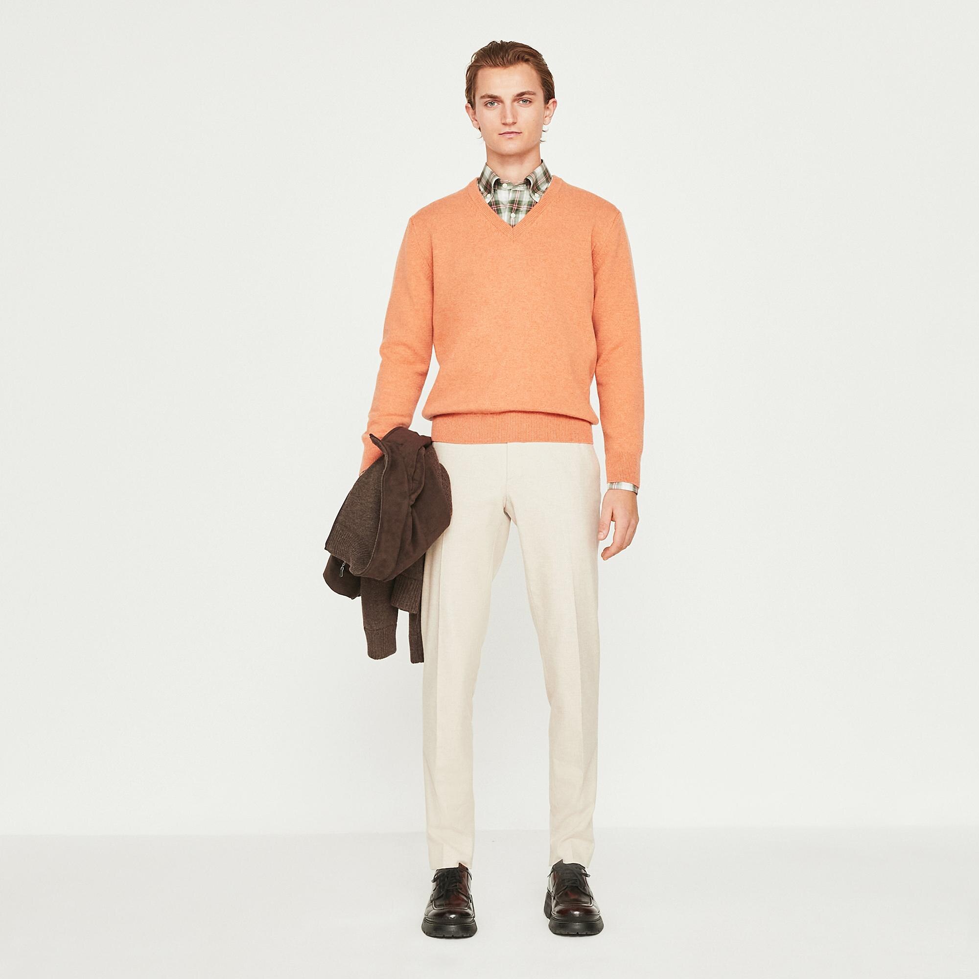 Camisola de Malha de Caça Lambswool Mirto Laranja-3