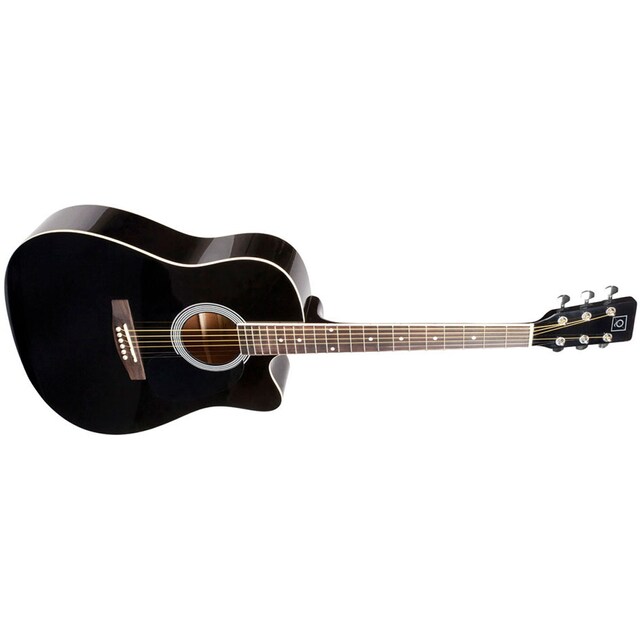 Imagem 0 de Guitarra acústica de 6 cordas com Cutaway Oqan Qga-21C Bk