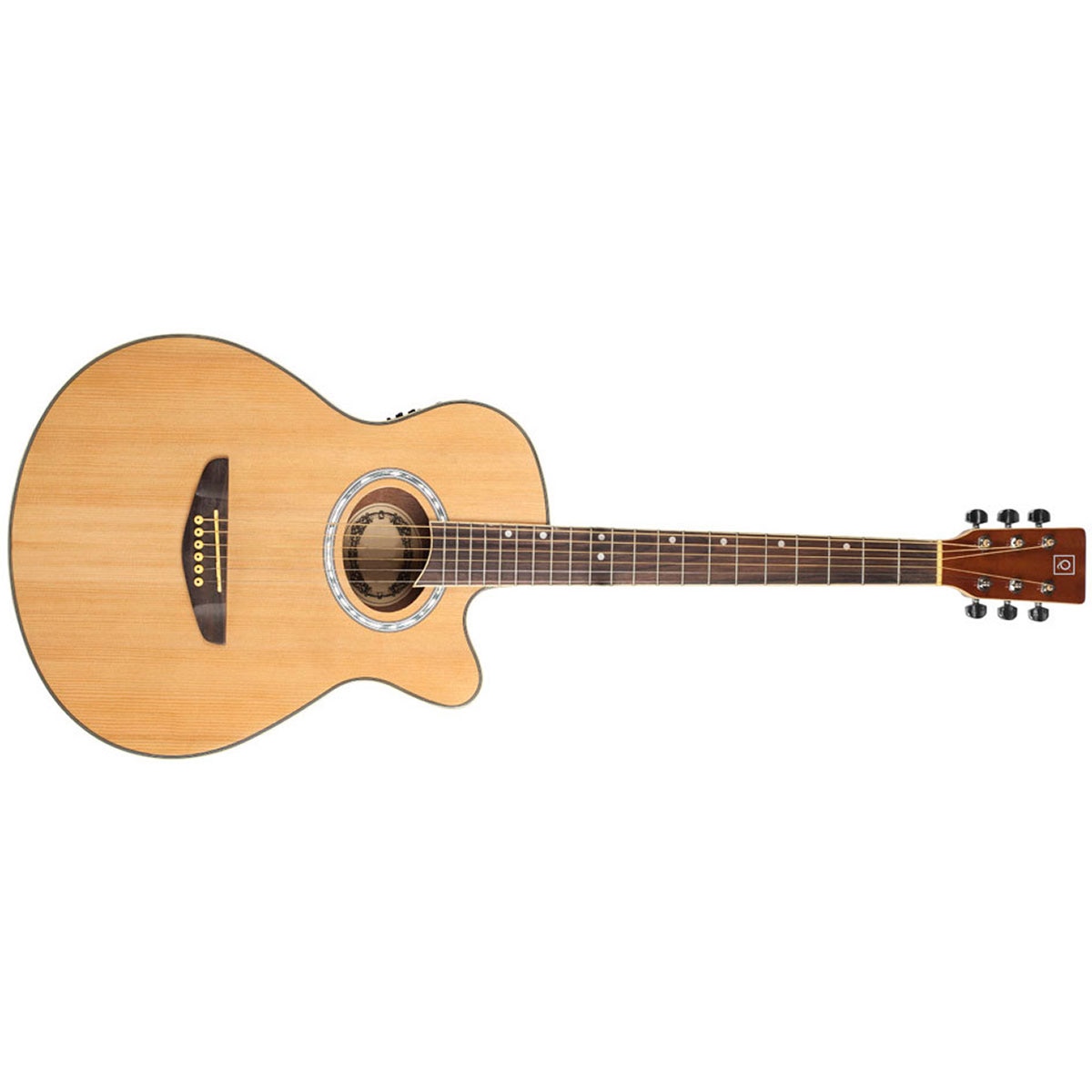 Imagem 0 de Guitarra acústica elétrica de 6 cordas com Cutaway Oqan Qga-40Ce Nat
