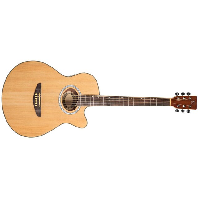 Imagem 0 de Guitarra acústica elétrica de 6 cordas com Cutaway Oqan Qga-40Ce Nat