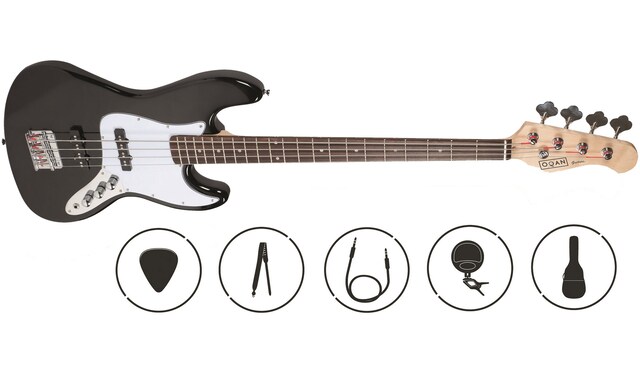 Imagem 0 de Conjunto de Baixo Oqan Qbe-Jb35 Bk Bass Pack